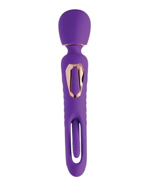 Riley Vibrating Massage Wand & G-Spot Tapping Stimulator - Purple