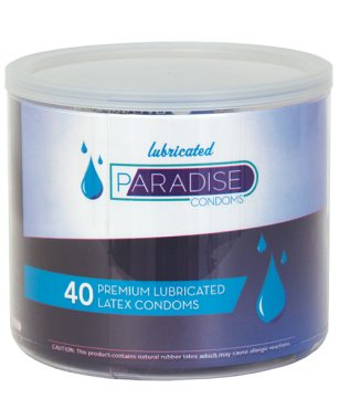 Paradise Lubricated Condom - Display of 40