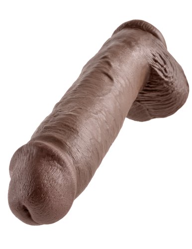 KING COCK 11 IN COCK W/BALLS BROWN