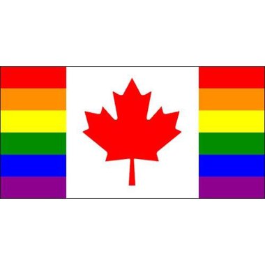 Rainbow & Canadian Flag Sticker