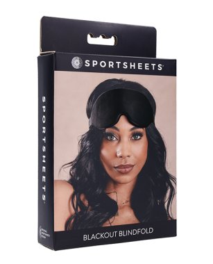 Sportsheets Blackout Memory Foam Blindfold - Black