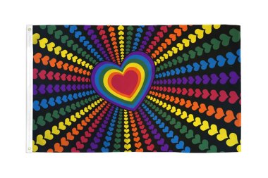 Rainbow Love Flag 2' x 3' Polyester