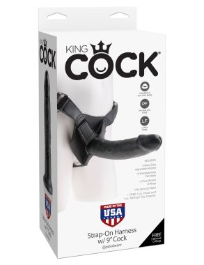 KING COCK STRAP ON HARNESS W/ 9 IN COCK BLACK