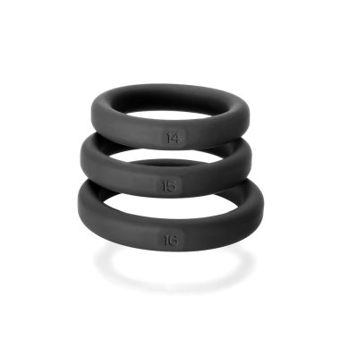 XACT FIT SILICONE RINGS #14 #15 #16 BLACK