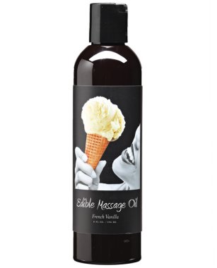 Earthly Body Edible Massage Oil - 8 oz French Vanilla