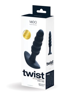 VEDO TWIST RECHARGEABLE ANAL PLUG BLACK PEARL