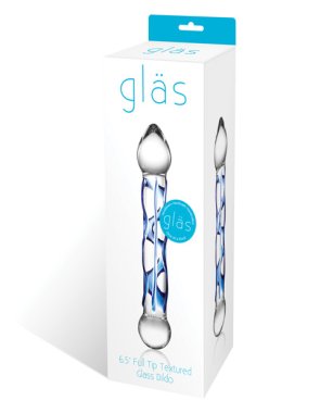 Glas 6.5" Tip Textured Glass Dildo