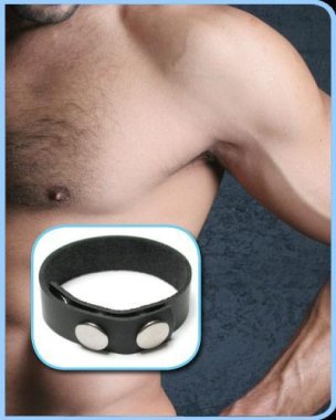 3 SNAP LEATHER COCK RING
