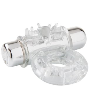 Nu Sensuelle Mate Ultra Bullet Ring Cockring 7 Function - Clear