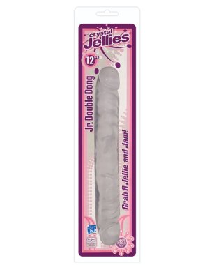 Crystal Jellies 12" Jr. Double Dong - Clear