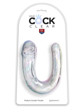 KING COCK CLEAR MEDIUM DOUBLE TROUBLE