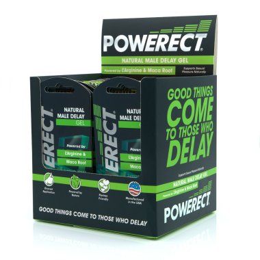 POWERECT NATURAL MALE DELAY GEL FOIL 5ML 36PC WITH POS