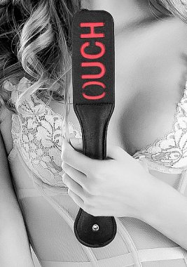 B&W BONDED LEATHER PADDLE OUCH" "