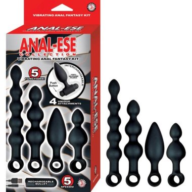 Anal-Ese Collection Vibrating Kit -Black