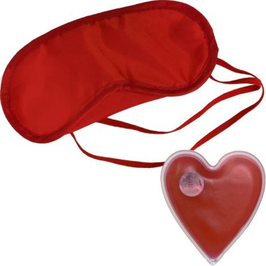 Heated Heart Massager w Blindfold - Red*