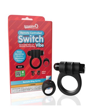 Screaming O Switch Remote Controlled Vibrating Ring - Black