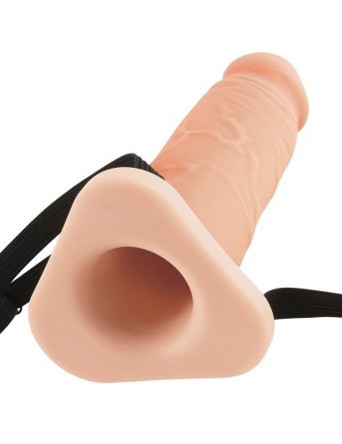 FANTASY X-TENSIONS 8IN SILICONE HOLLOW EXTENSION FLESH