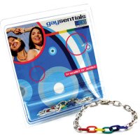 Gaysentials Rainbow And Silver Links Bracelet