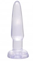 (D) BASIX RUBBER WORKS 3.5IN BEGINNER BUTT PLUG CLEAR