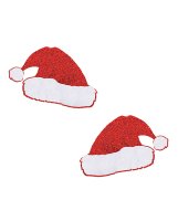 Neva Nude Freaking Awesome Glitter Santa Hat Pasties - Red O/S