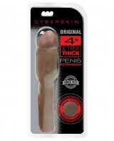 CyberSkin Original 4' Xtra Thick Penis Extension - Dark