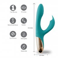 SKYLER SILICONE BENDABLE TEAL RABBIT(out mid March)