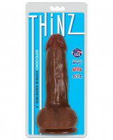 Curve Novelties Thinz 6' Slim Dong w/Balls - Chocolate