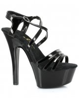 Ellie Shoes Dreamer 6' Stiletto w/2' Platform Black Ten