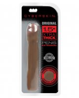 CyberSkin Original 1.5' Xtra Thick Penis Extension - Dark