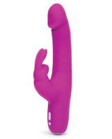 HAPPY RABBIT SLIMLINE REALISTIC RECHARGEABLE VIBRATOR PURPLE(out July)