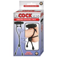 My Cock Ring Vibrating Cock & Ball Cinch Silicone Waterproof Black