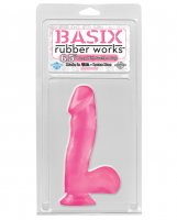 Basix Rubber Works 6.5' Dong w/Suction Cup - Pink