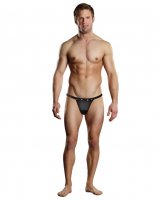 Male Power Rip off Thong w/Studs Black S/M