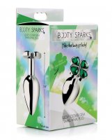 BootySparks Lucky Clover Gem Anal Plug Small - Sliver