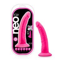 NEO ELITE 7.5IN SILICONE DUAL DENSITY COCK NEON PINK