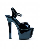 Ellie Shoes Flirt 7' Pump 3' Platform Black Eight