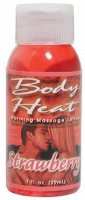 BODY HEAT WARMING MASSAGE LOTION 1OZ STRAWBERRY