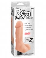 Real Feel No.2 Long 7.5' Vibe Waterproof - Mutli-speed Flesh