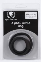 NITRILE COCK RING SET-BLACK