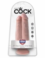 KING COCK 7 TWO COCKS ONE HOLE FLESH '