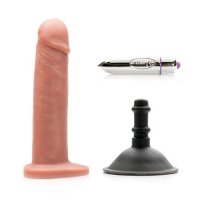 Tantus Silicone Alan O2 Dildo Vibrating Kit with Suction Cup