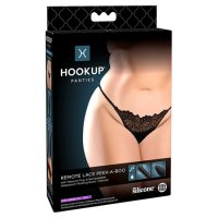 Hookup Remote Lace Peek-a-Boo Black Fits Size XL-XXL