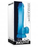 Evolved Touch & Glow Dildo - Blue