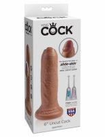 KING COCK 6 UNCUT TAN DILDO '