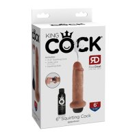 King Cock 6in Squirting Cock Tan