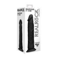 Realrock - 9” / 23 cm Realistic Dildo - Black