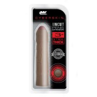 CYBERSKIN 3 XTRA THICK UNCUT PENIS EXTENSION DARK '