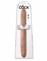 KING COCK 16 THICK DOUBLE DILDO TAN '