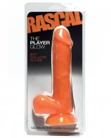 RASCAL THE PLAYER GLOW DUAL LAYER ORANGE DILDO