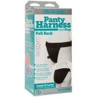 Vac-U-Lock Panty Harness with Plug Full Back - L/XL Black